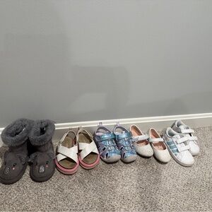 Lot of Size 7 Gently Used Girls Toddler Shoes